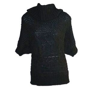 Dark grey cable knit sweater XS